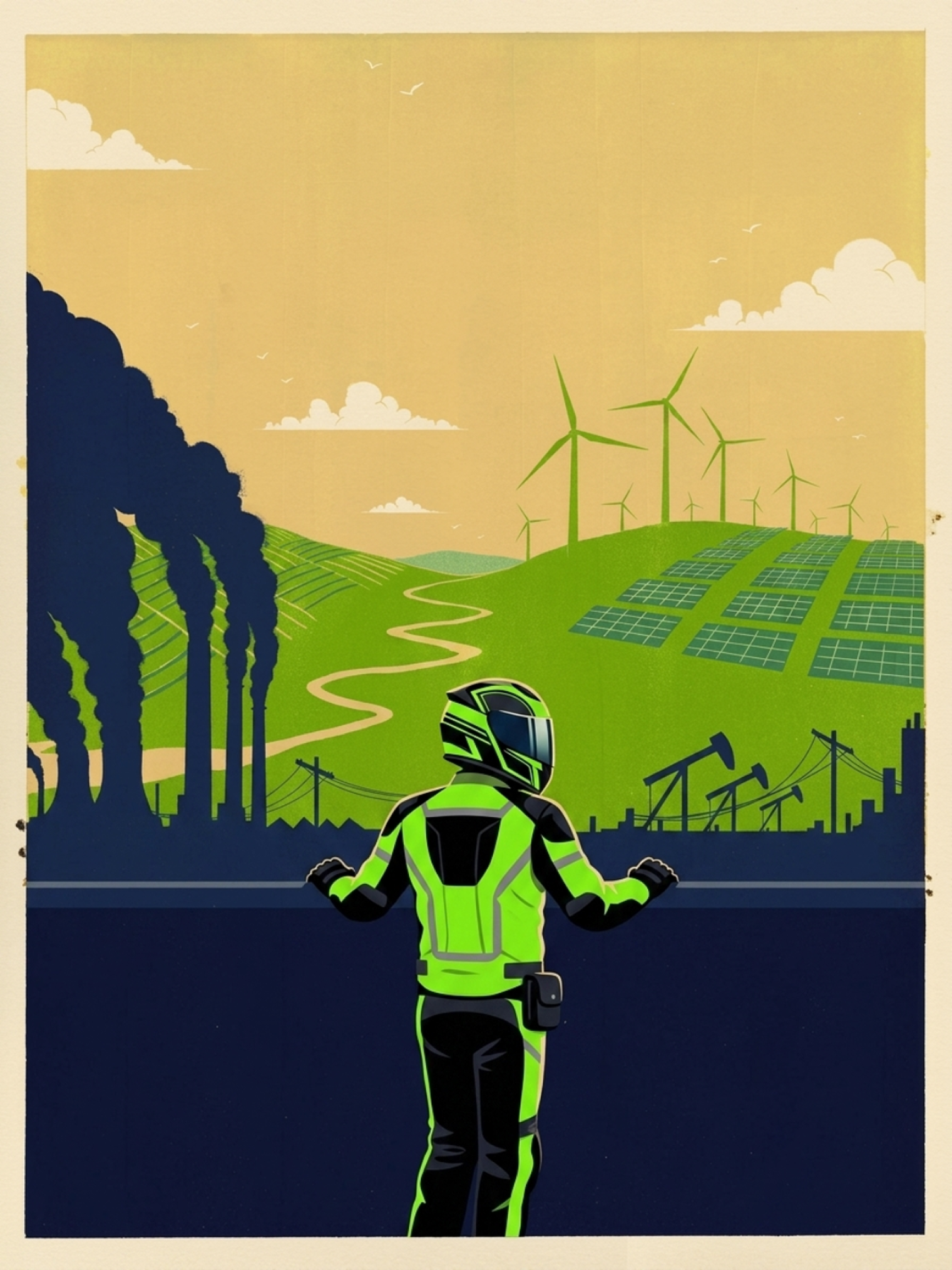 Trippa rider choosing a cleaner sustainable future
